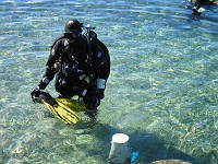  Mark preparing for a dive