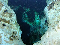  About to exit via the keyhole, Devil's Eye, Ginnie Springs