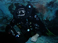  Mark on deco in the cavern zone of the Devil's Eye, Ginnie Springs